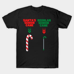 Santa's Senior Cane, Santa Cane, Candy Cane Christmas, Santa Is Getting Older, Santa Claus, Happy Holidays, Funny Xmas, Christmas Humor, Christmas Present, Merry Christmas T-Shirt
